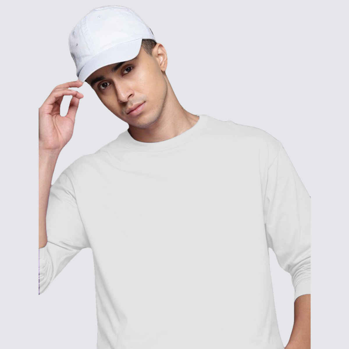 VEIRDO Men's Solid Full Sleeve T-Shirt | V FS REG WHT | White - L