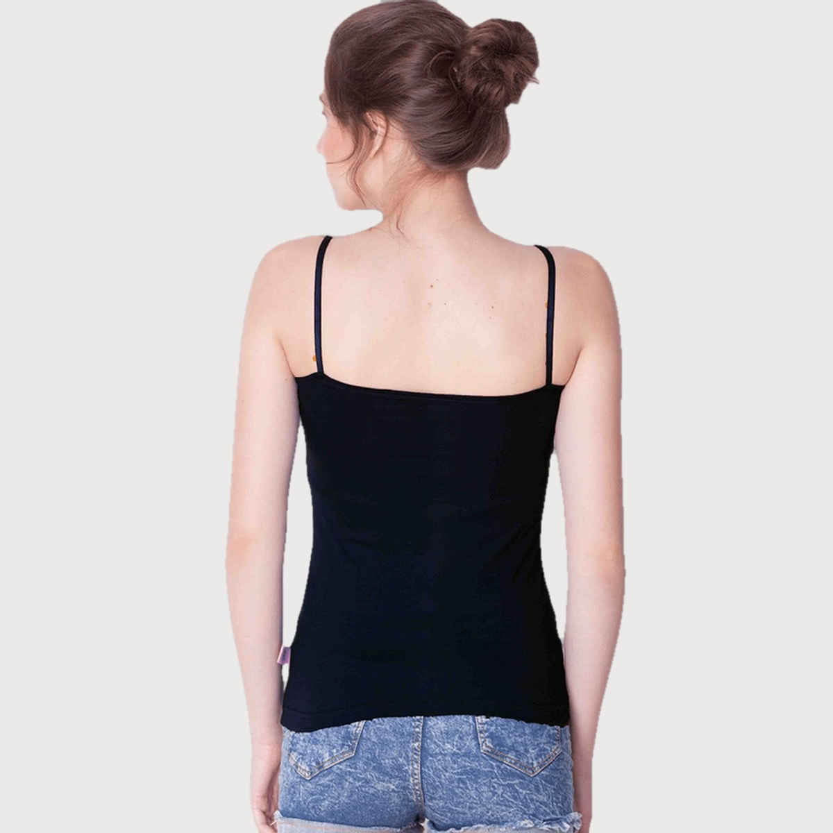 Dollar Missy Women's Combed Cotton Camisole | Pack Of 2 | Black | XXL