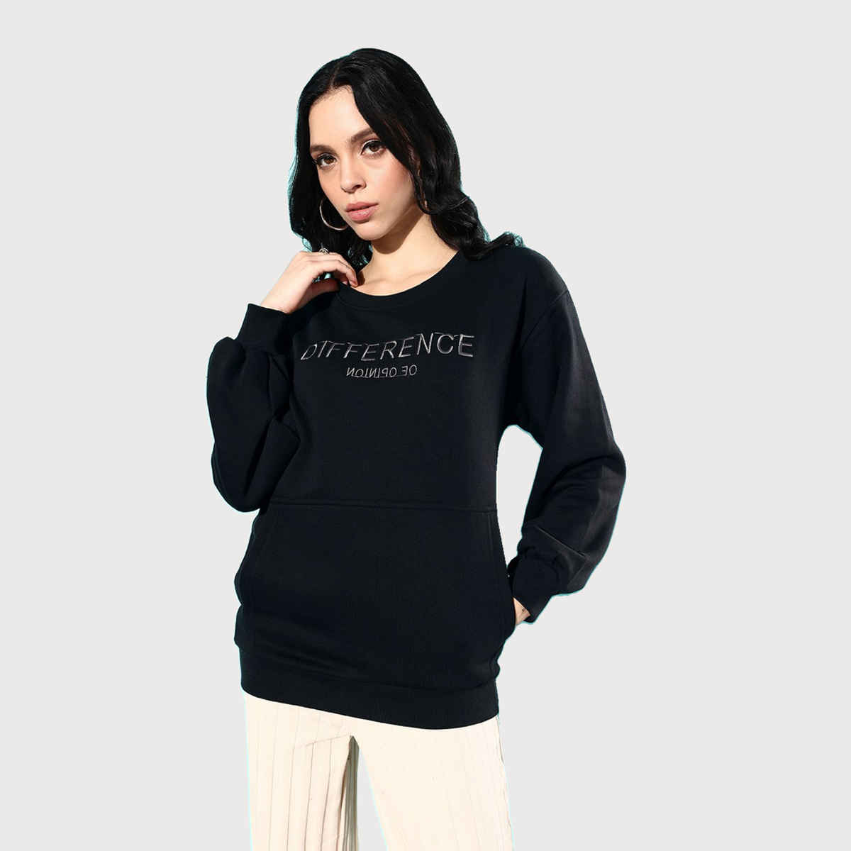 Difference Of Opinion Women's Sweatshirt | Dowswt021 | Black - XS