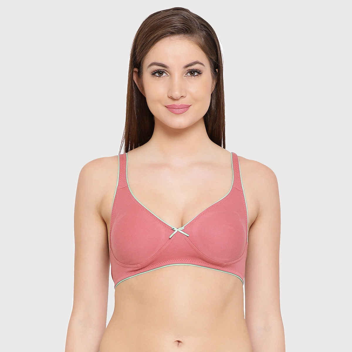 Clovia Women Non-Wired T-Shirt Bra With Layered Cups In Pink | 34C