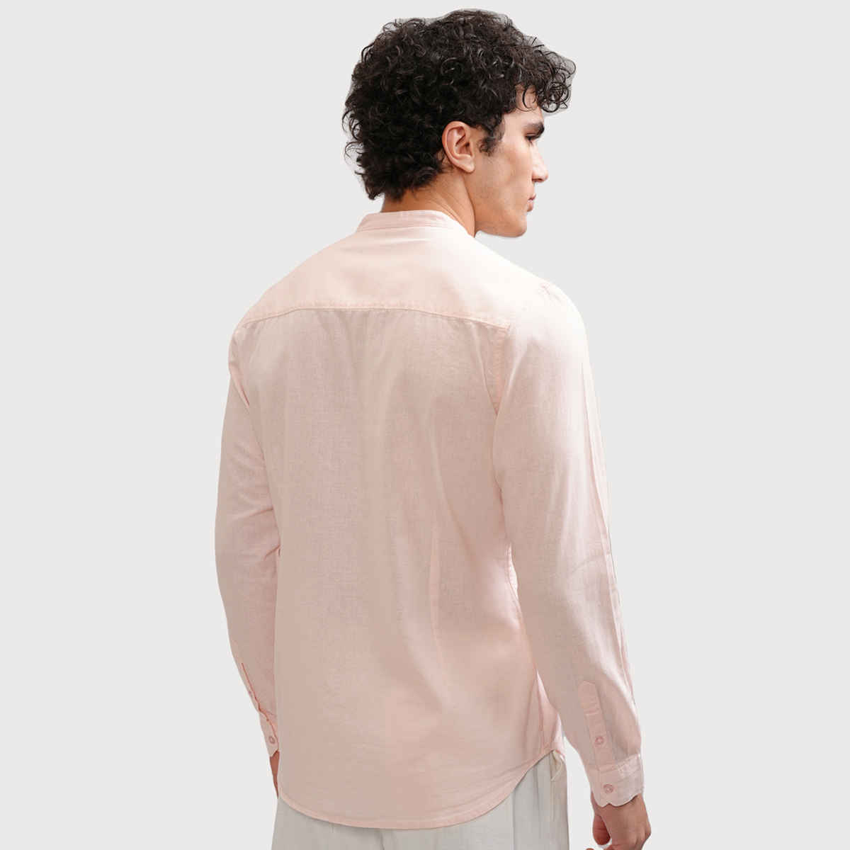 Highlander Men Slim Fit Solid Casual Shirt | Pink | L