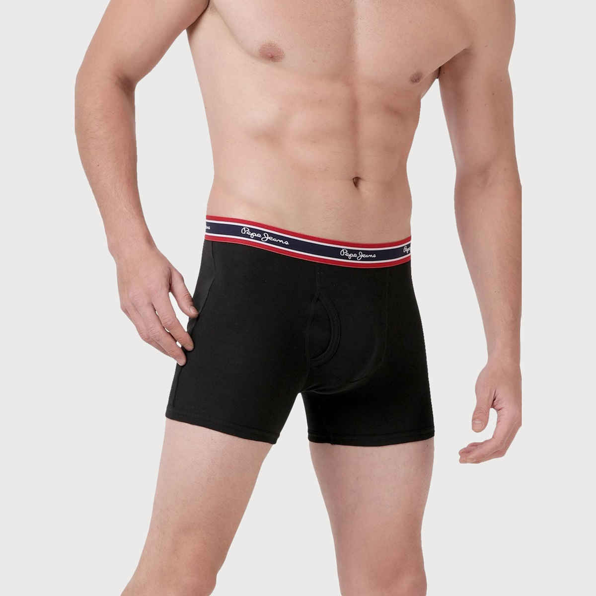 Pepe Jeans Mens Black 100% Cotton Solid Trunk - Pack of 2 (S) Comfort Fit, Soft Fabric