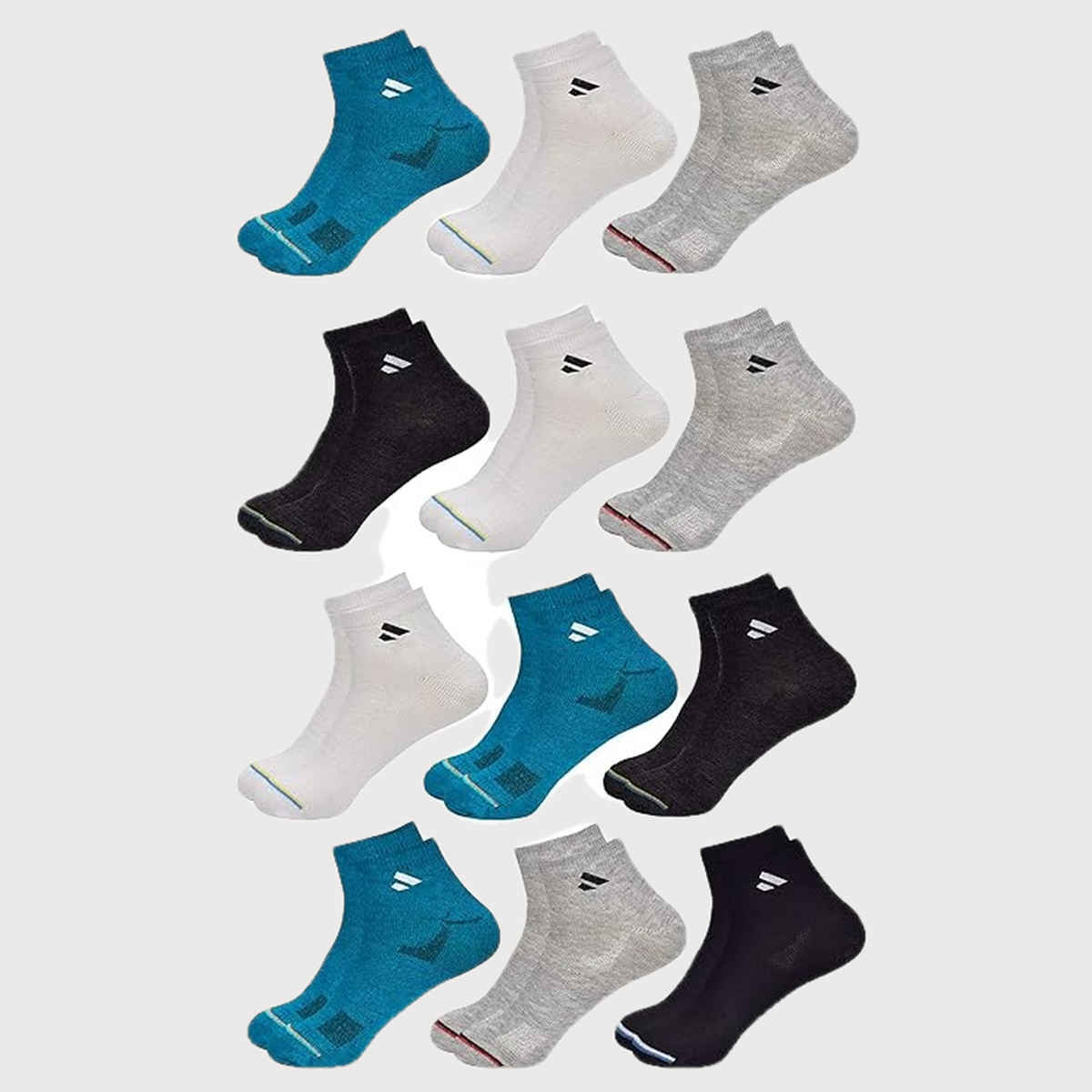 Sjeware Unisex Solid Cotton, Elastane, and Polyester Ankle Socks | Assorted - One Size