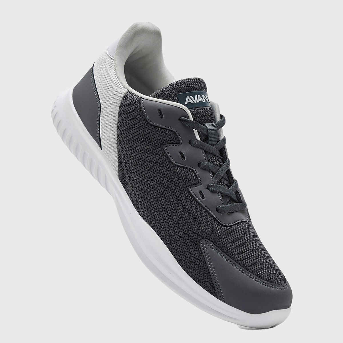 AVANT Men's Luxe Walking Shoes-D.Grey/White UK11