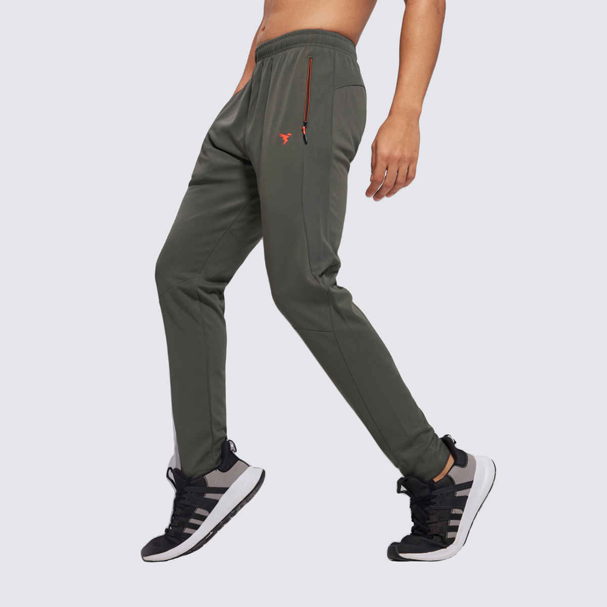 Technosport Men Poly Solid Slim Fit Sports Trackpants with TECHNO DRY | Beetle | L