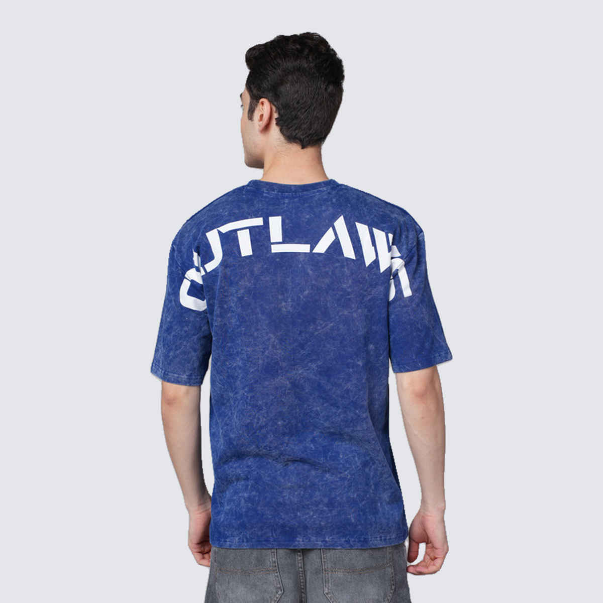 Outlaws Men's Cotton Premium Quality SUKHOI T-Shirt | Blue - 2XL