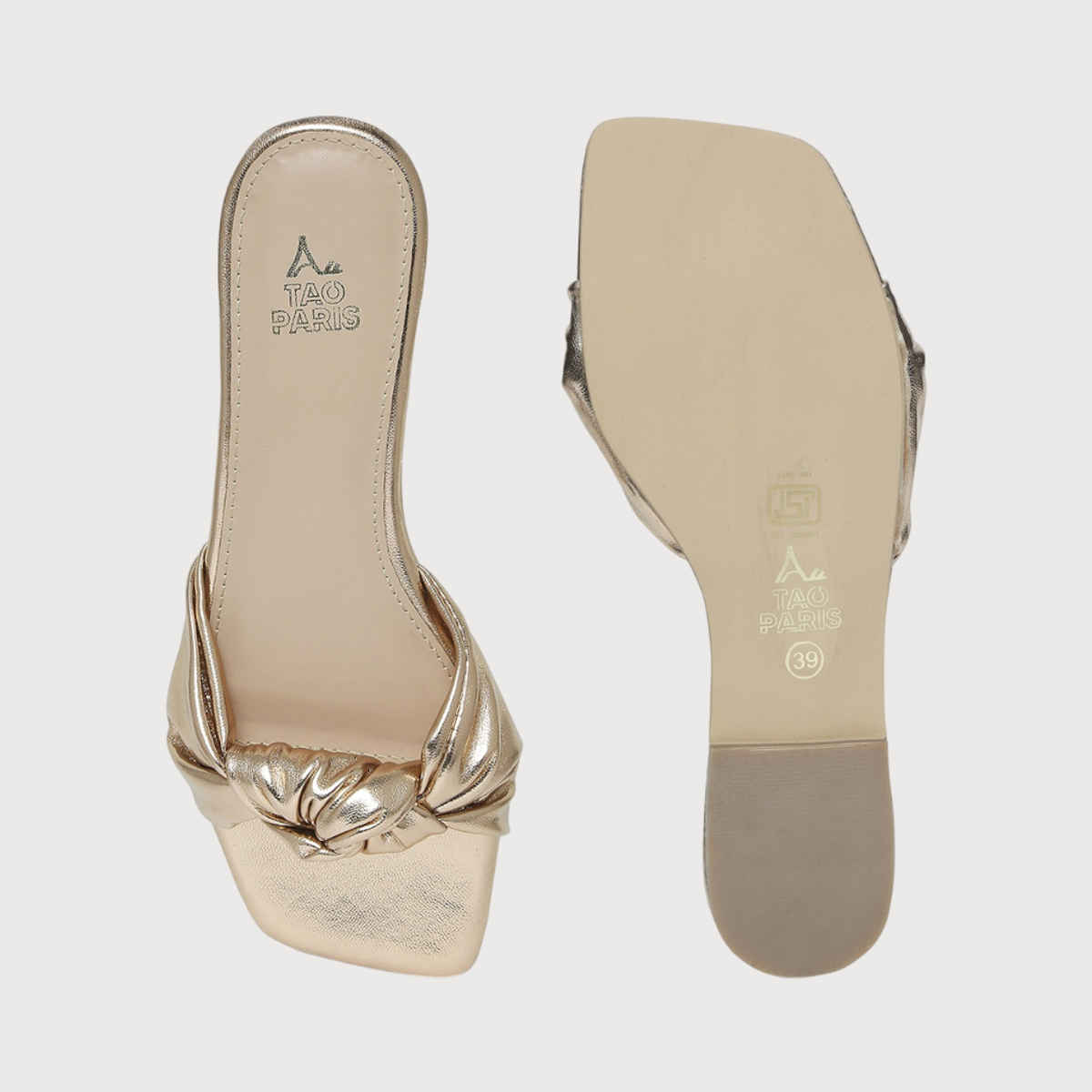 Tao Paris Open toe Flats Women's Rose Gold | UK9