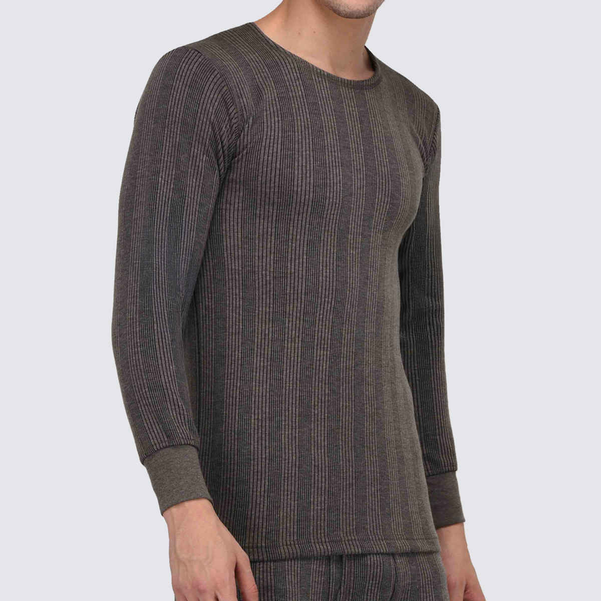 Rupa Torrido Men's Round Neck Full Sleeves Thermal Top | 7001 | Dark Grey - 90