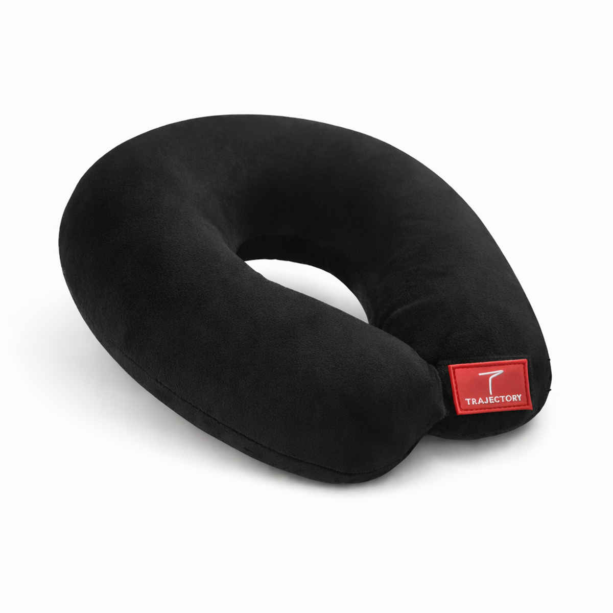 Trajectory Unisex Solid Polyester Neck Pillow | Black - One Size