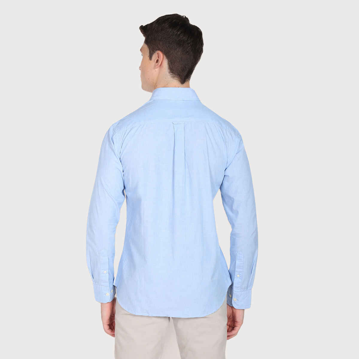 USPA Casual Men's Shirt - Regular Fit & Cotton - Light Blue - M