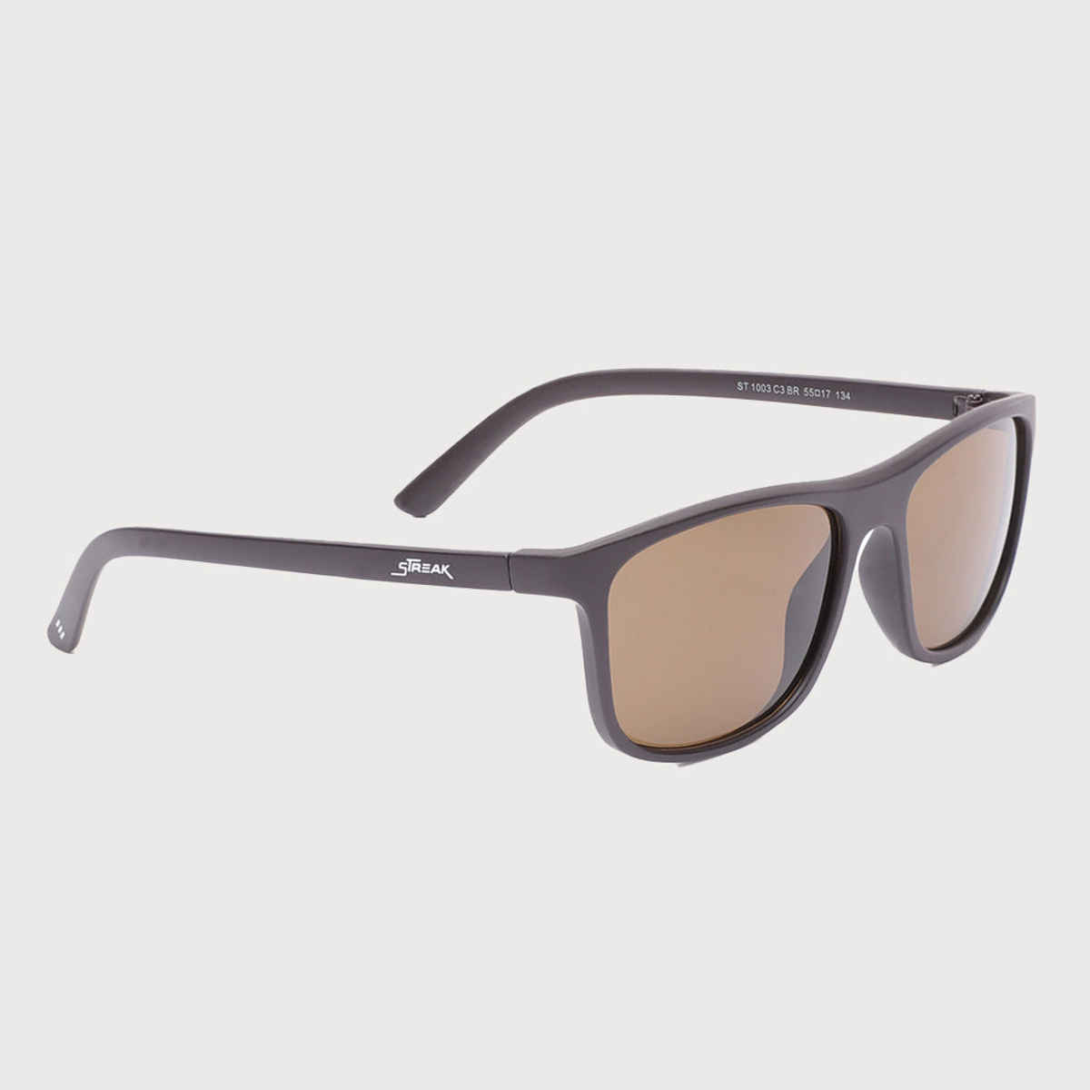 Specsmakers Unisex Solid Square Sunglasses | Brown - M