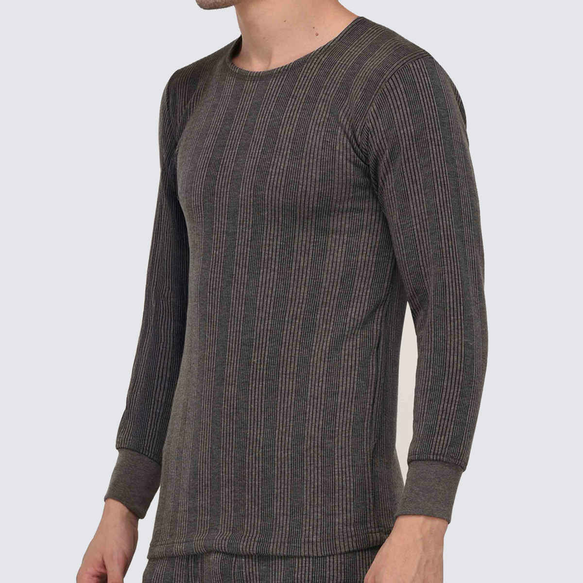 Rupa Torrido Men's Round Neck Full Sleeves Thermal Top | 7001 | Dark Grey - 90