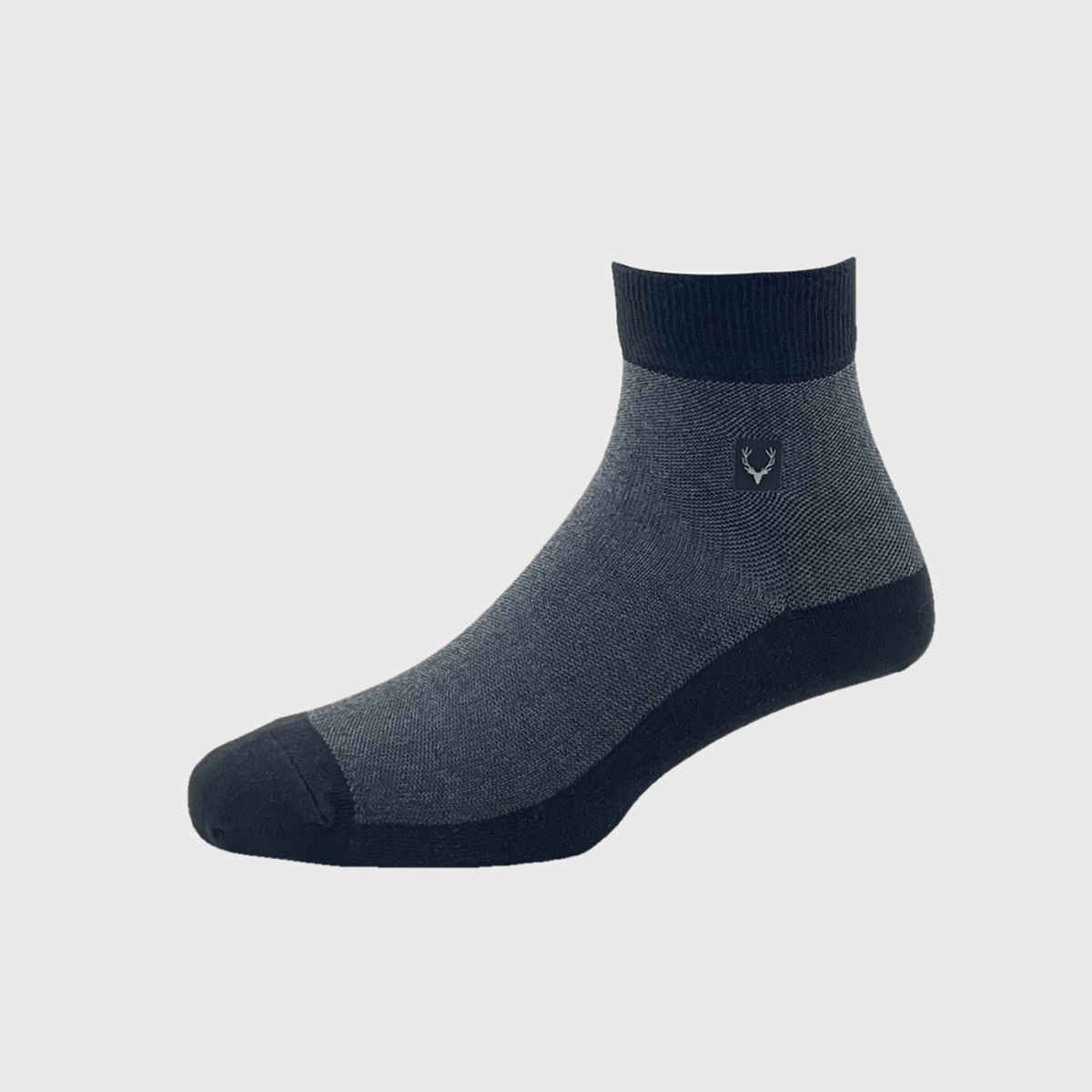 Allen Solly Men's Cotton Quarter Crew Pique Pattern Socks - Black, Dark Grey, Navy
