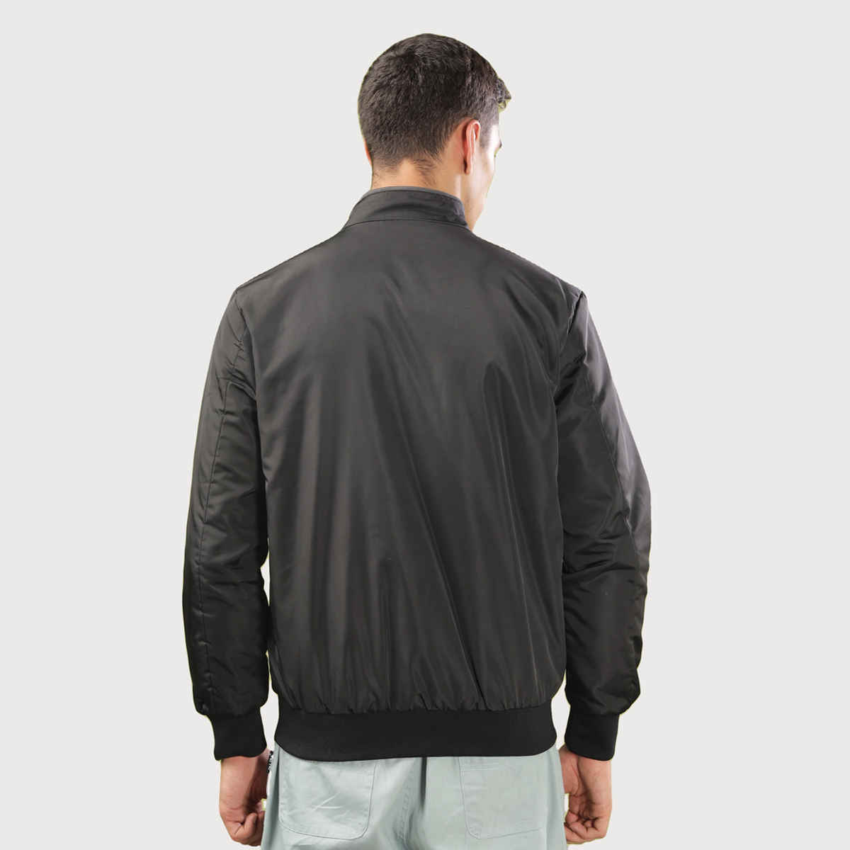 Dollar Jacket For Men - Casual Zipper Bomber For Winter | Mamwj 903 |Black | L