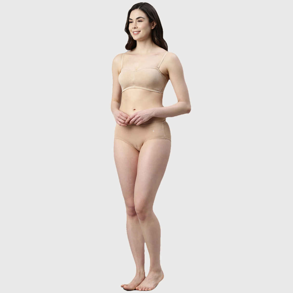 Enamor Women's A019 Perfect Shaping Cotton Strapless Bra | Non Padded | Wirefree | Skin - 36B