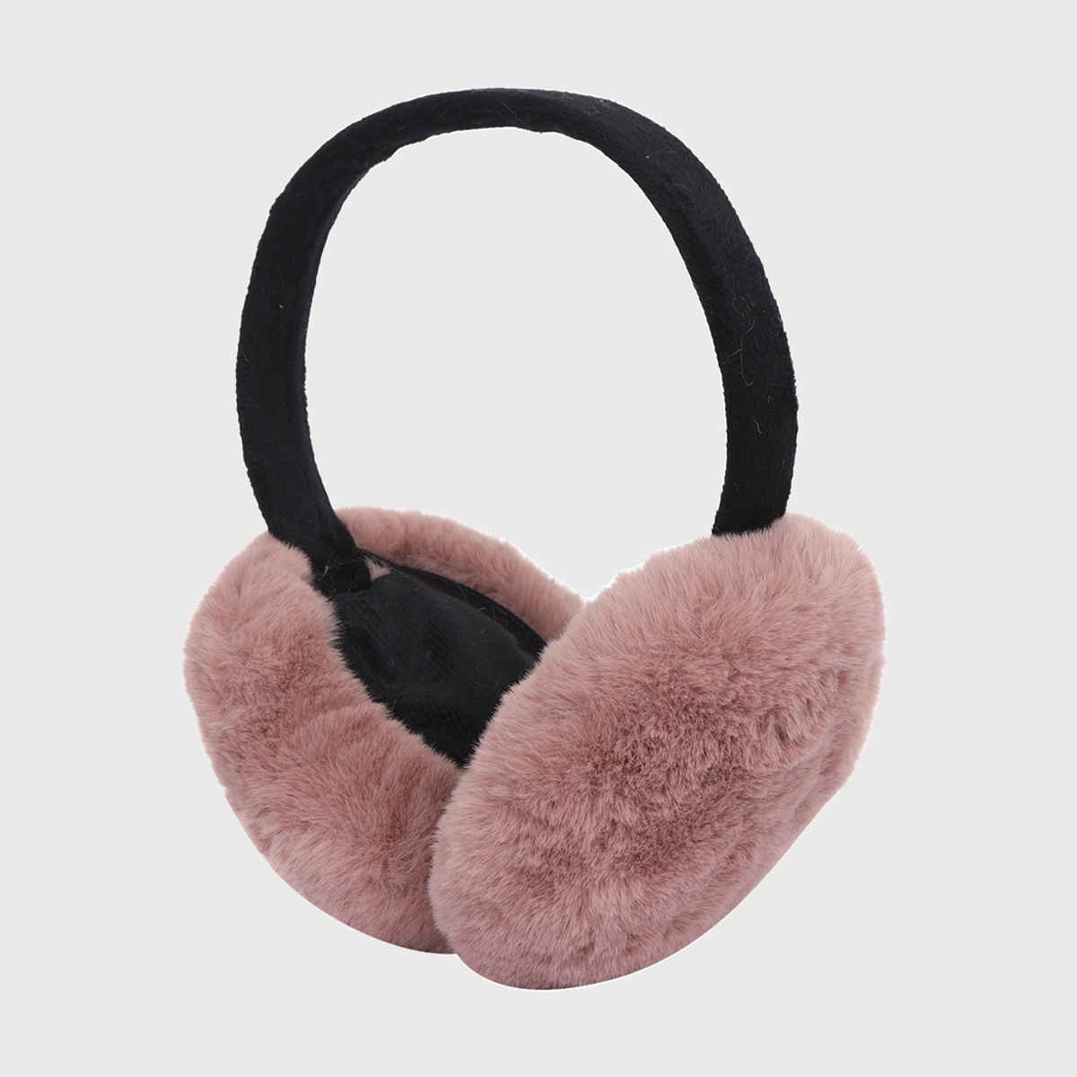 Fabseasons Unisex Solid Faux Fur Ear Muffs | Brown - Free Size
