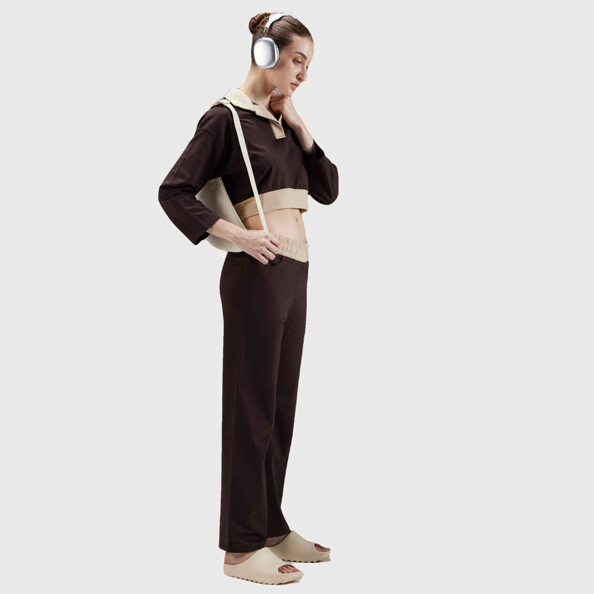 Cava Women's Polo Sweatshirt Boxy | Brown - L