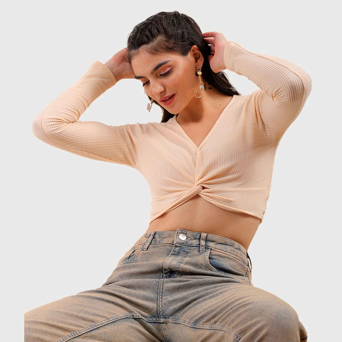 Freehand Women's Fitted Solid Casual Regular | Ecru | L