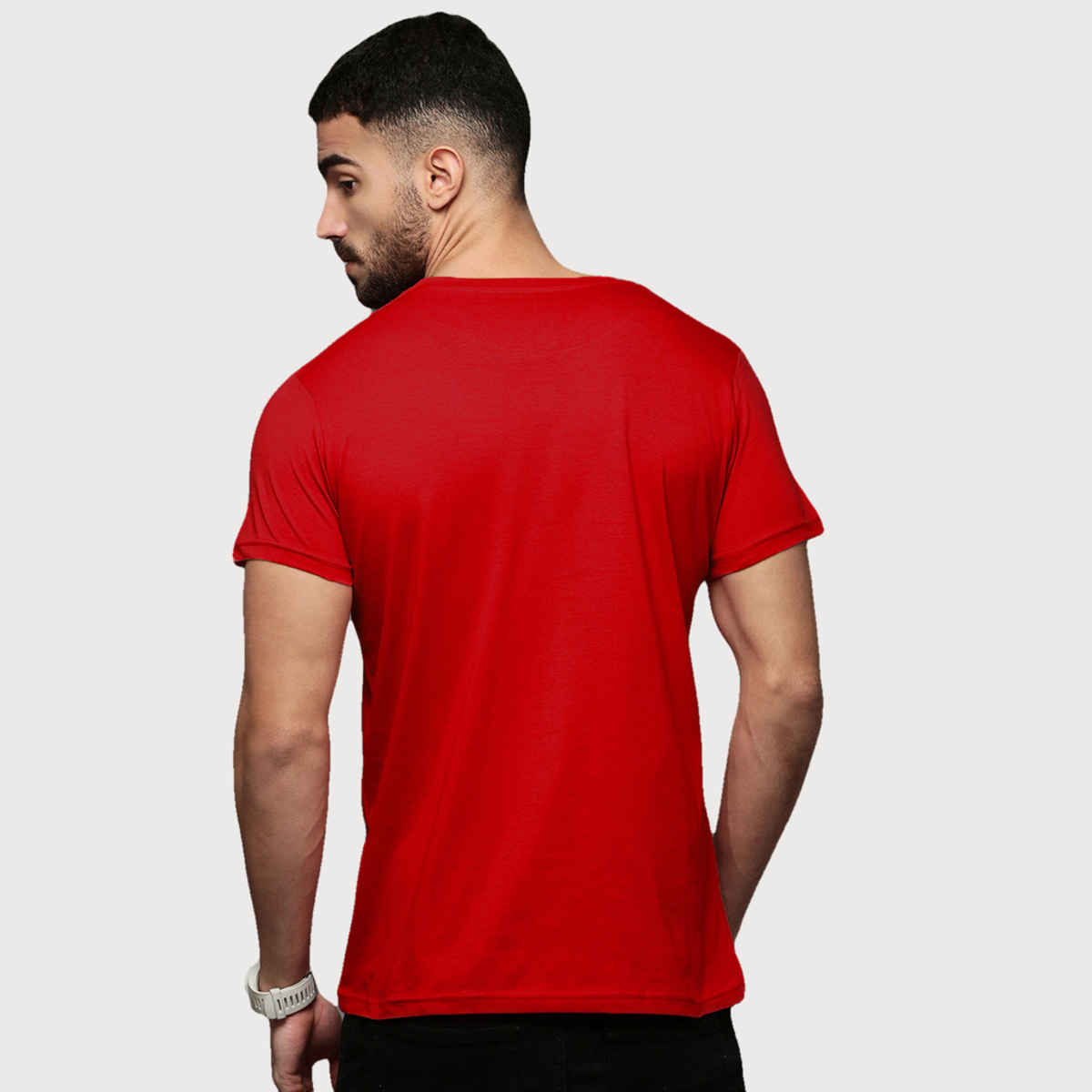 ACTIMAXX Men's Where Comfort Meets Performance Cozi Round Neck T-Shirt | Red - 2XL