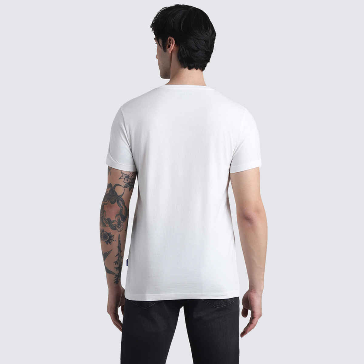 Jack & Jones Men's Cotton Slim fit T-shirt | Cloud Dancer - L