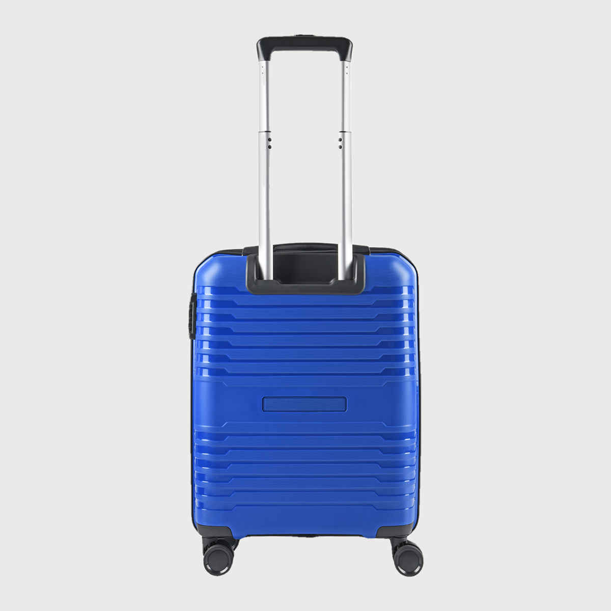 Aristocrat Unisex Textured PP 55 L Retractable Hard Luggage Trolley Bag | Blue - 56 cm