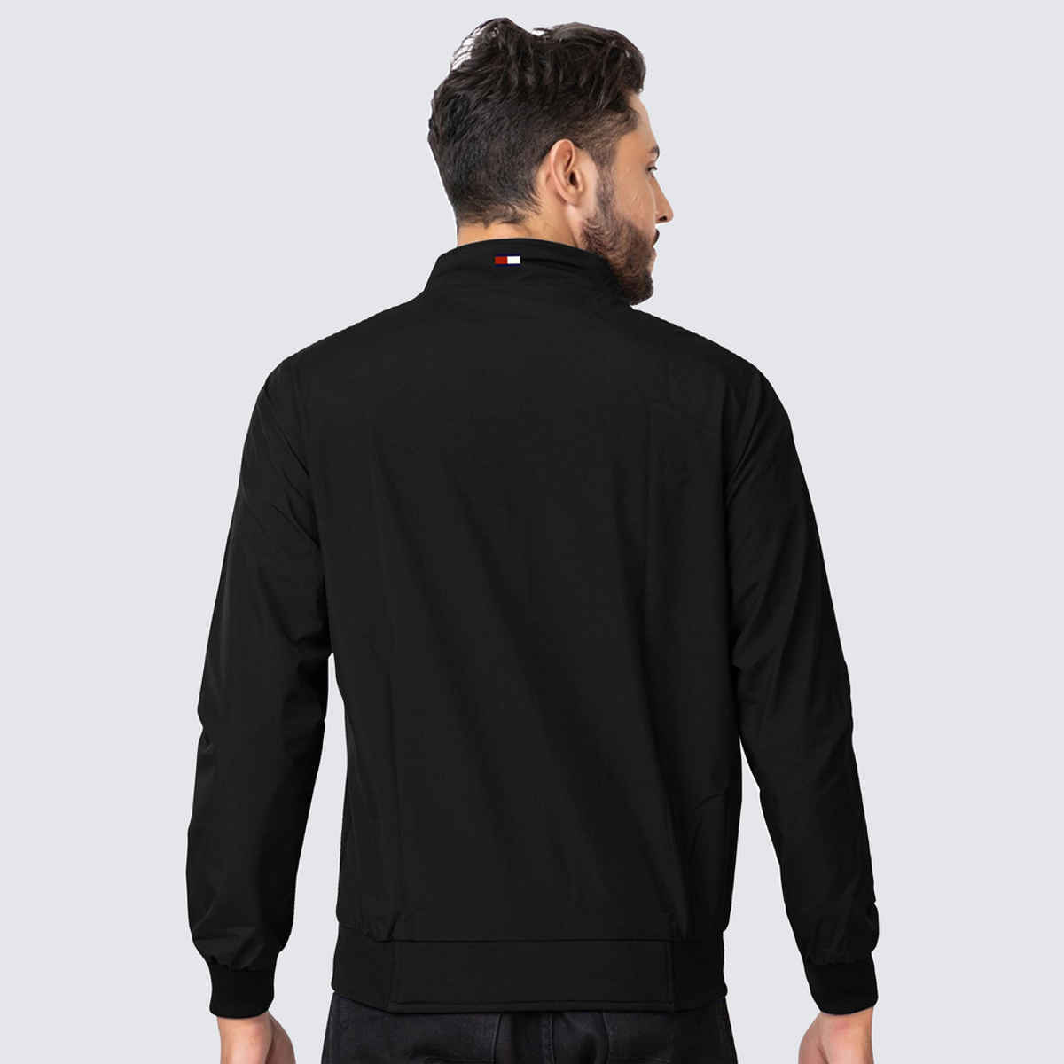 Ftx Men's Solid Full Sleeve Regular Fit Windcheater Casual Jacket | Black - 2XL