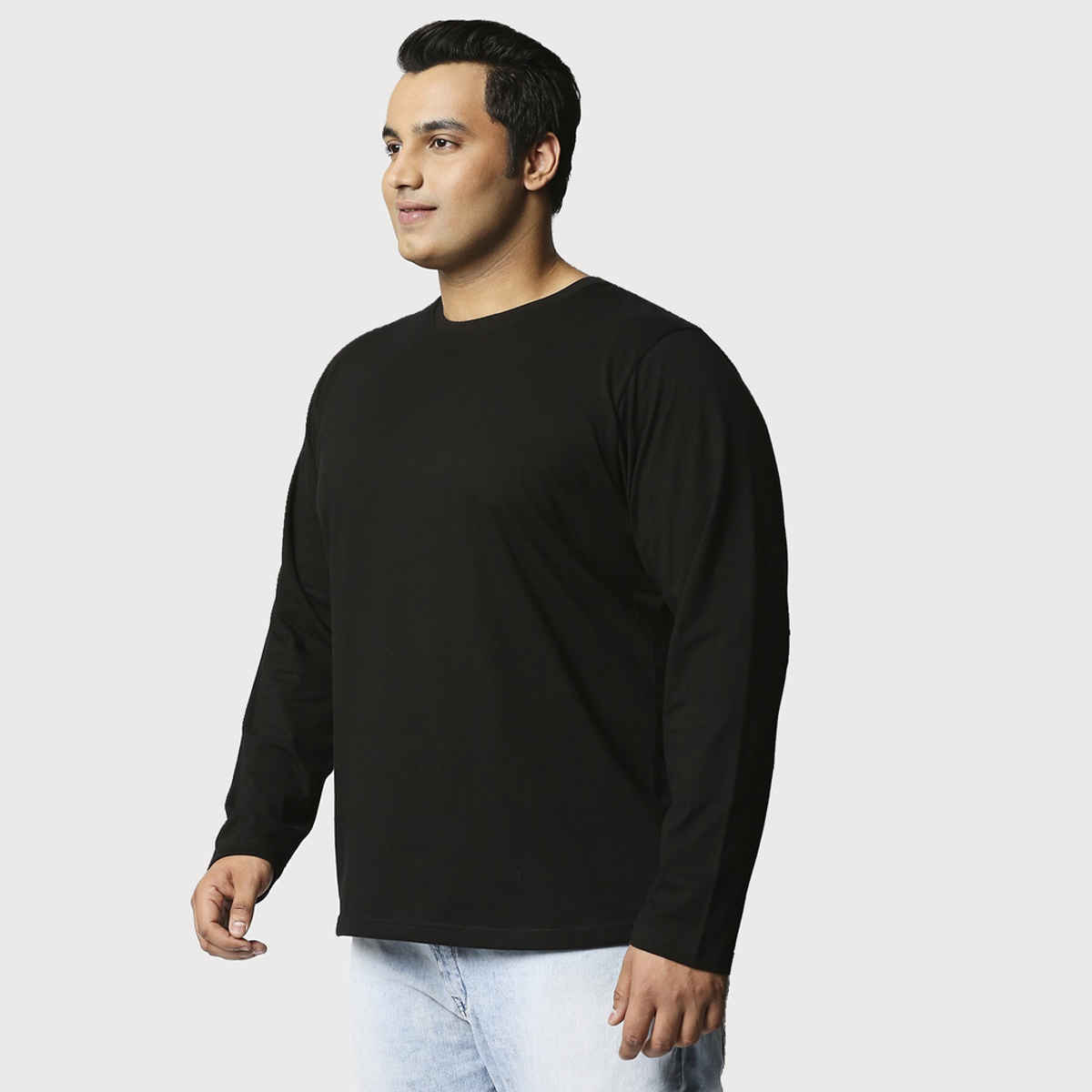 Bewakoof Men's Plus Size T-shirt | Black - 6XL