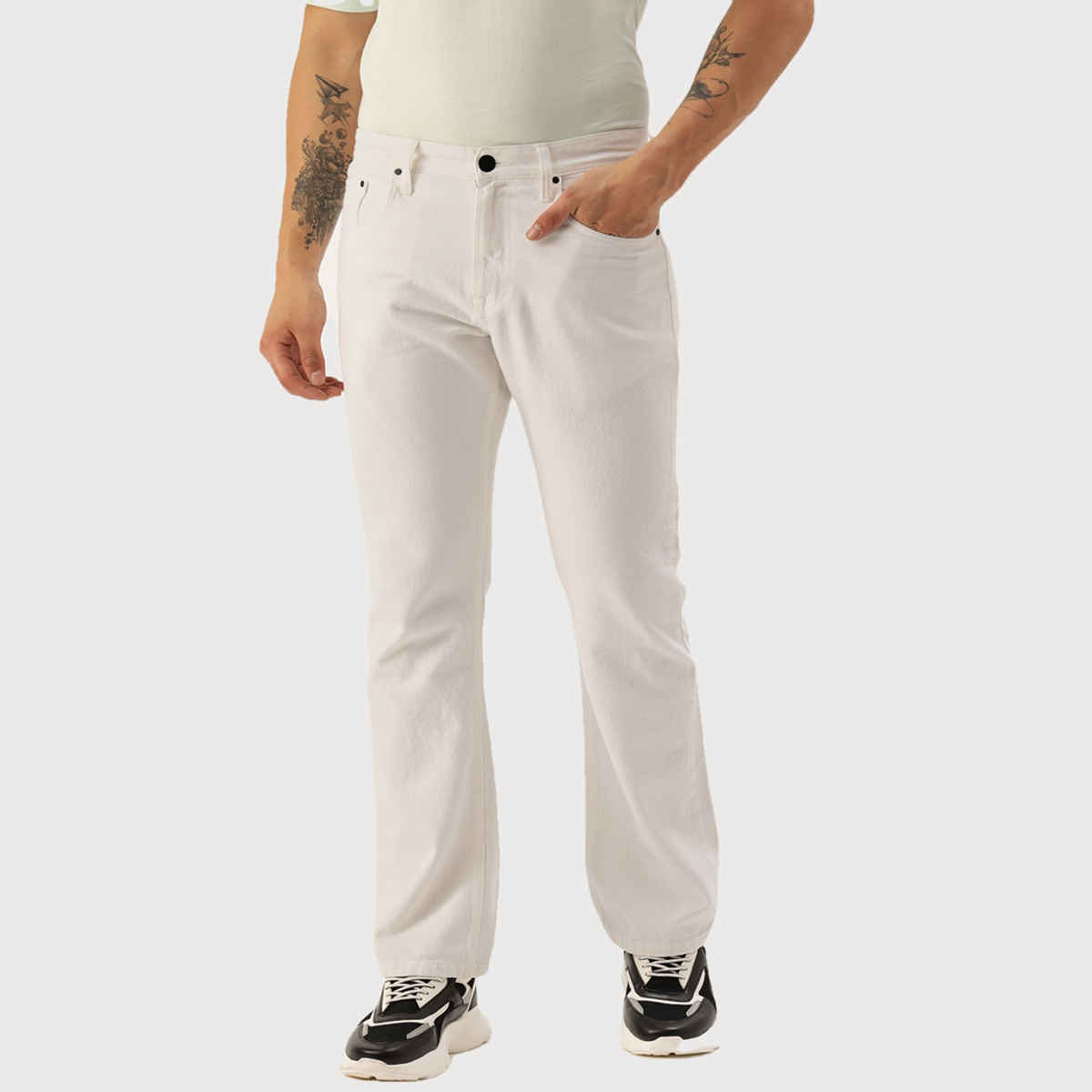 Bene Kleed Men's Bootcut Jeans | White - 30