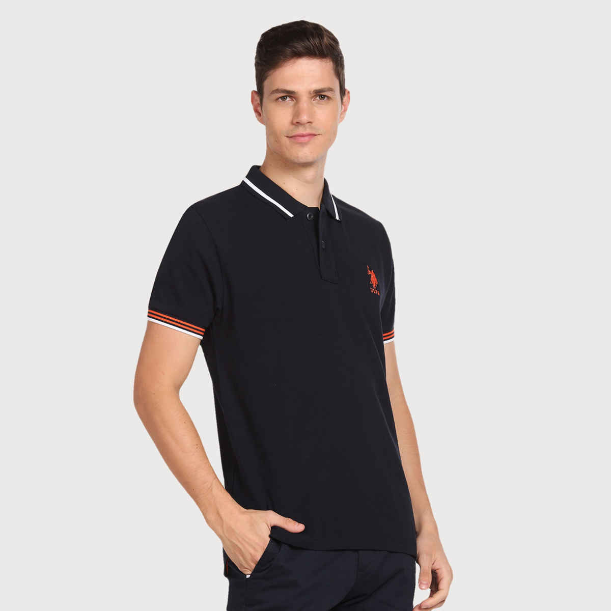 U.S. Polo Assn. Men's Solid Polo Shirt | Navy - XL