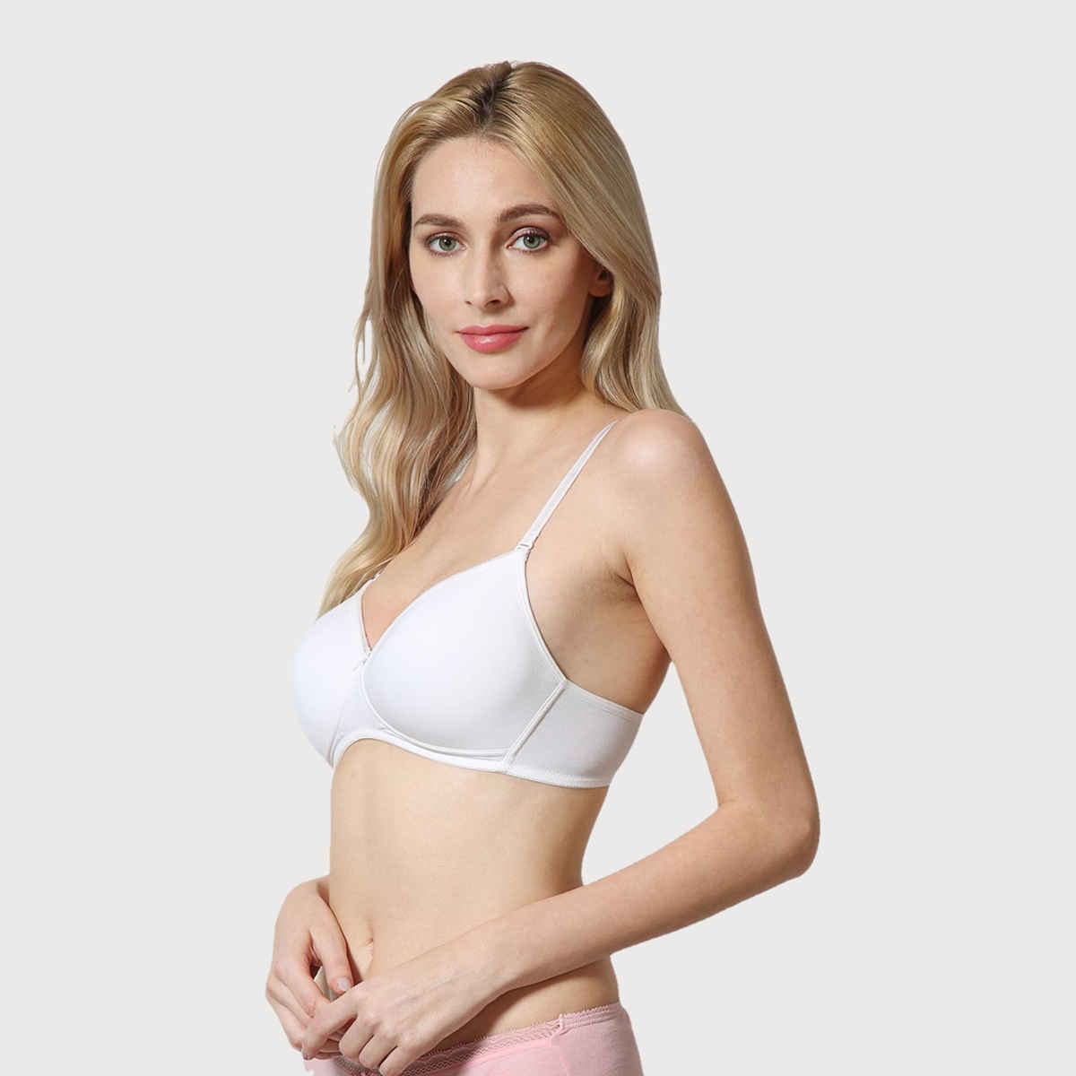 Van Heusen Women White Solid Anti Bacterial Wireless Bra |30B
