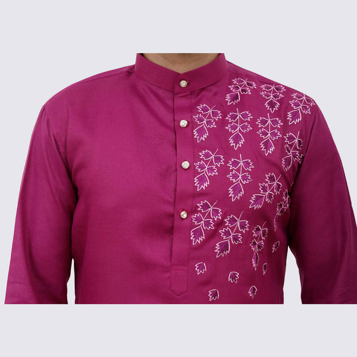 Tibra Collection Men Kurta - Burgundy | Designer | Cotton Blend | L