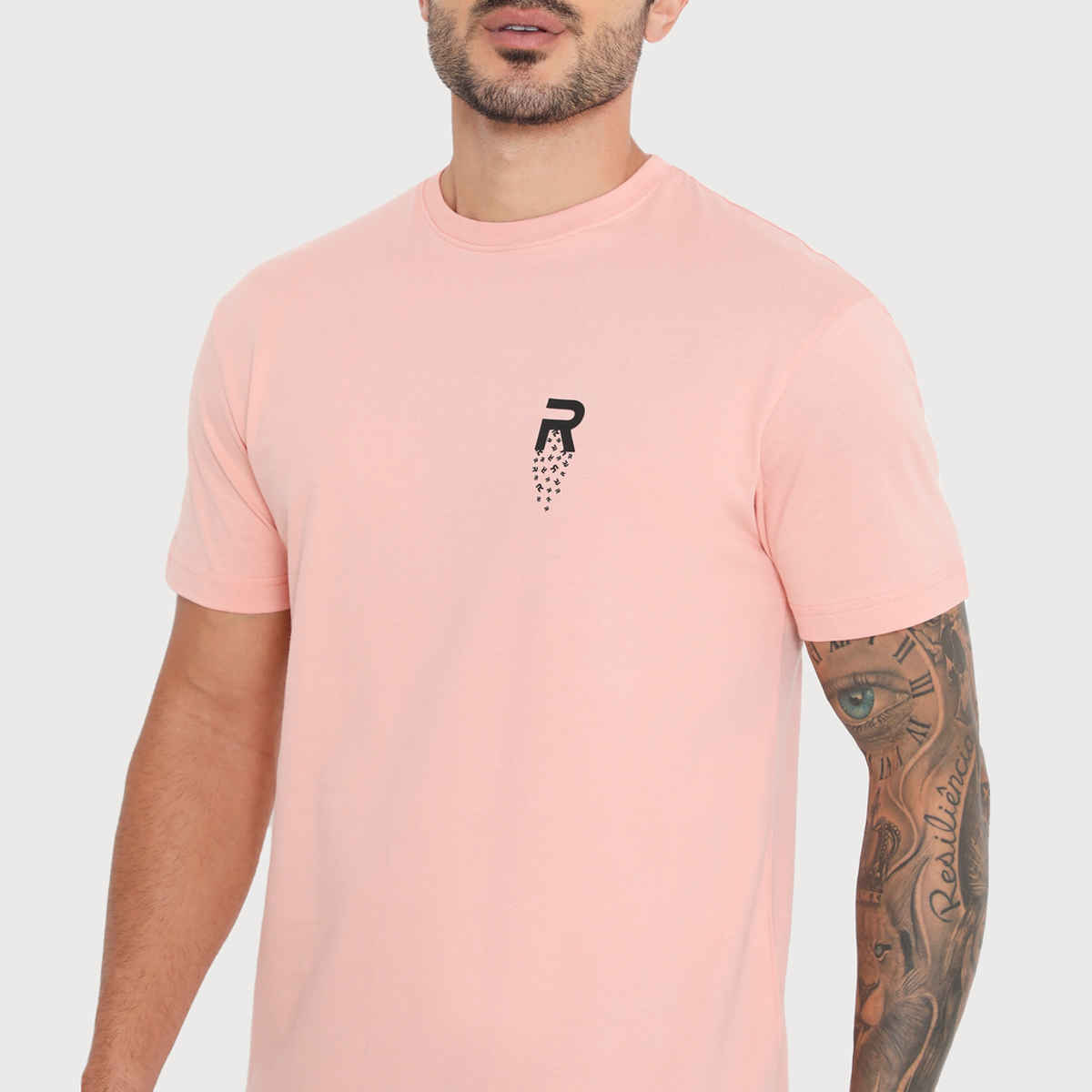 Rivolta Men's Round Neck T-Shirt | Peach 002 | XXL
