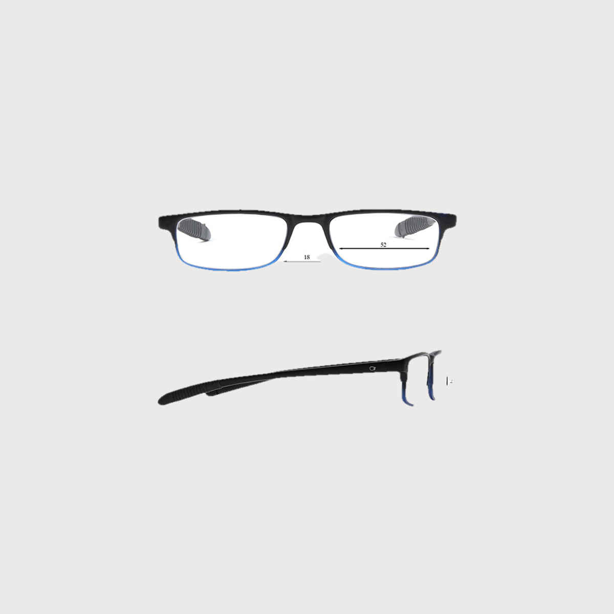 Specsmakers Unisex TR90 Computer Glasses | Black and Blue - M
