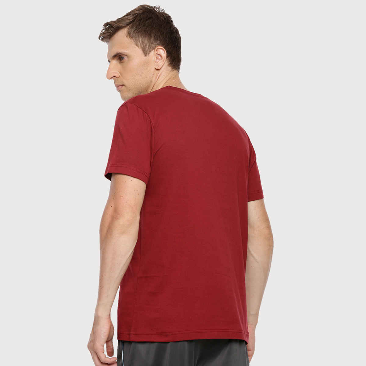 ACTIMAXX Men's Ultimate Comfort Pure Cotton Round Neck T-Shirt | Ruby Wine - XXL