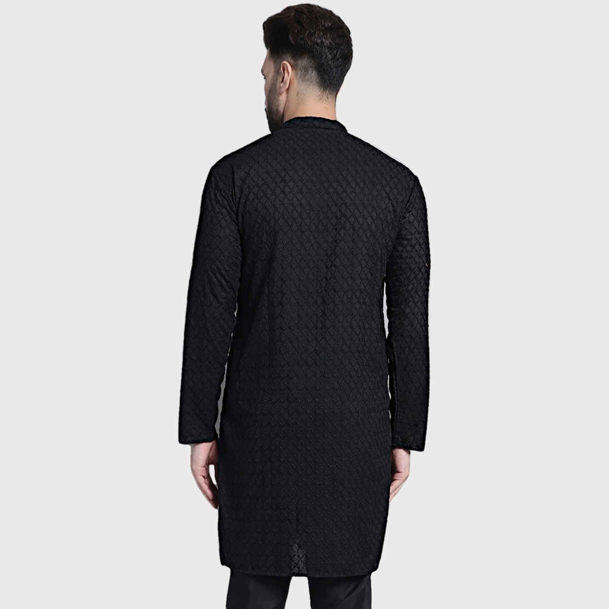Jompers Men's Kurta | Ko 561 | Black - S