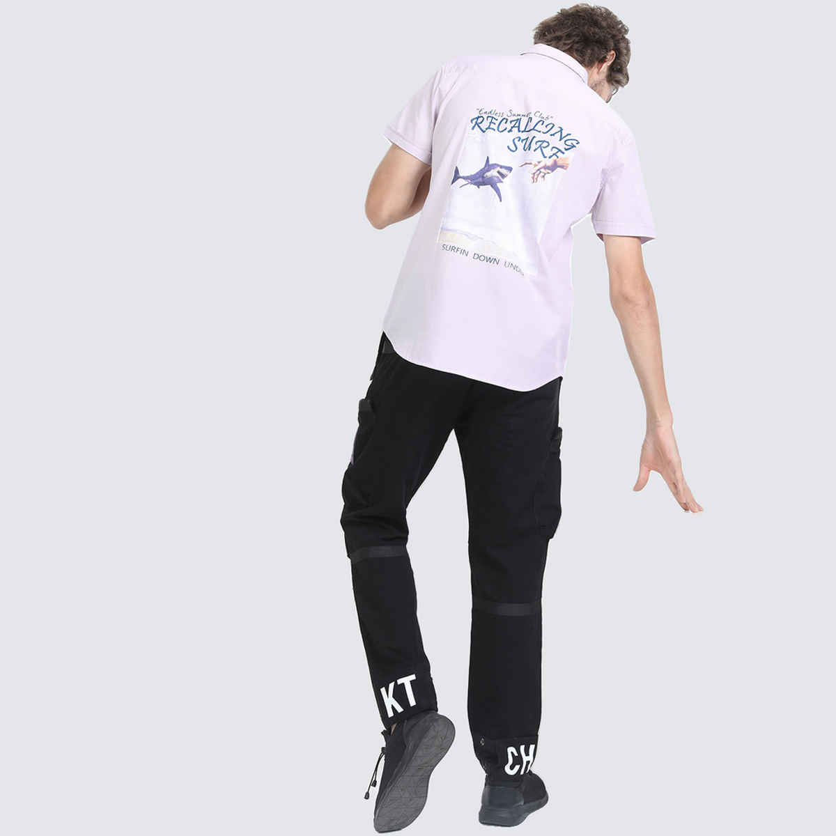 Highlander Men's Slim Fit Graphic Shirts | Lavender - S