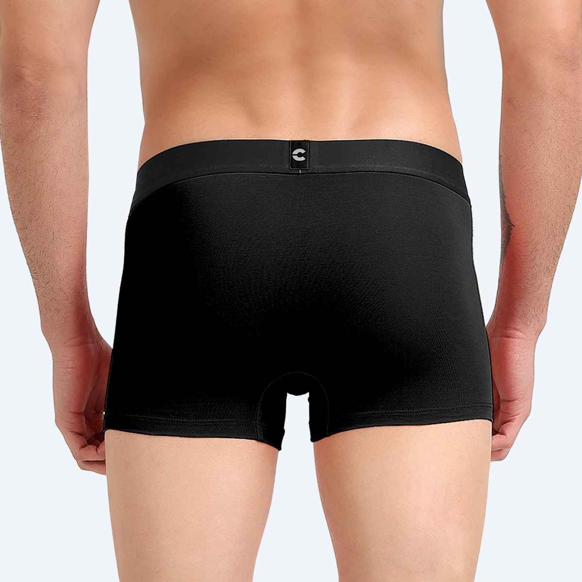 Freecultr Men's Underwear Organic Cotton Trunk - Pack of 1 Black - L