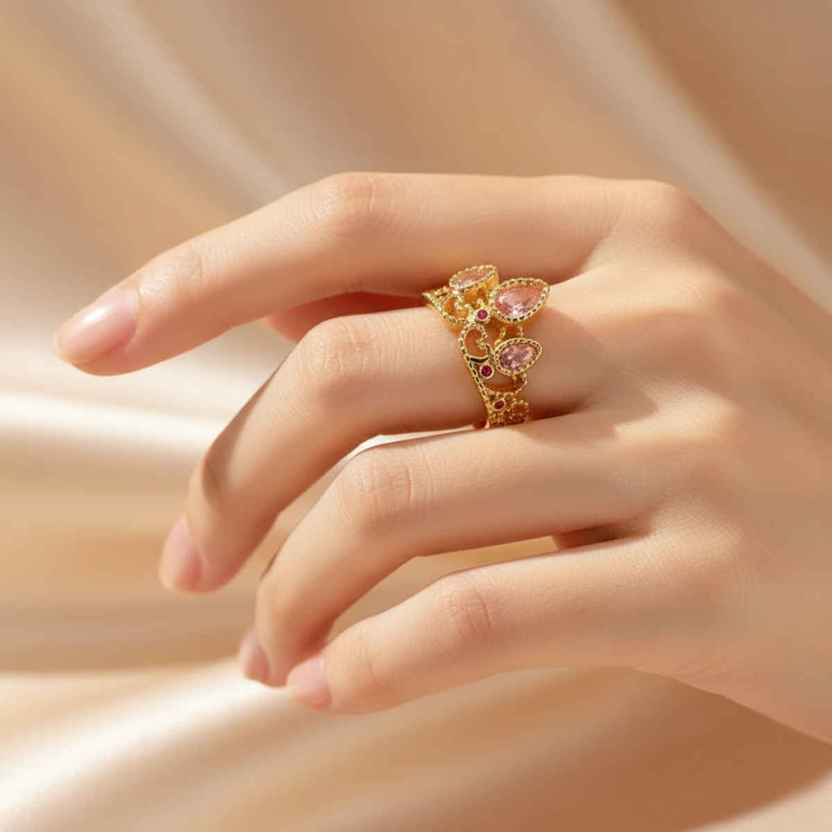 Beautynx Pink Crown Royale Ring | Pink | BNX-RNG-0041