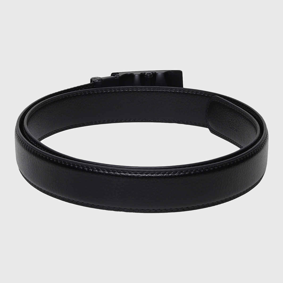 Zoro United Men's Solid Vegan Leather Belt | Black - 40 Inches