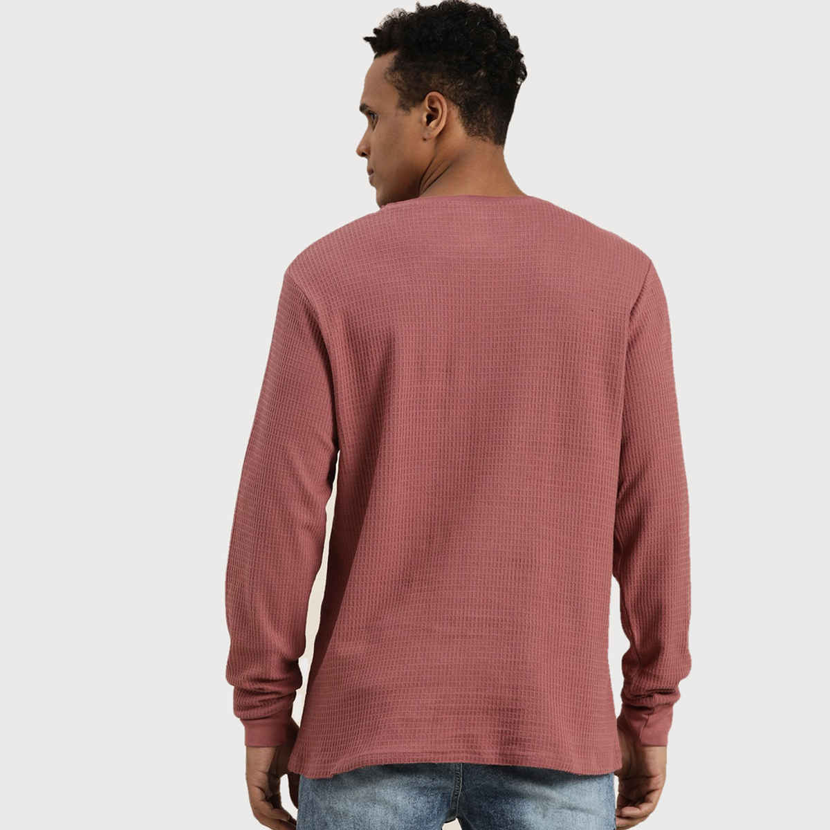 Dillinger Men's Long Sleeve T-shirts | DLGRFS031WRS | Withered Rose - L