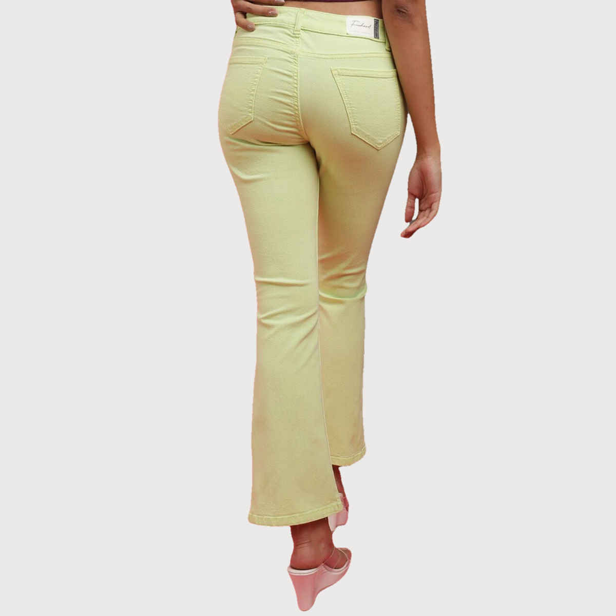 Freehand Women's Overdyed Bootcut Denim Jeans | Green - 28