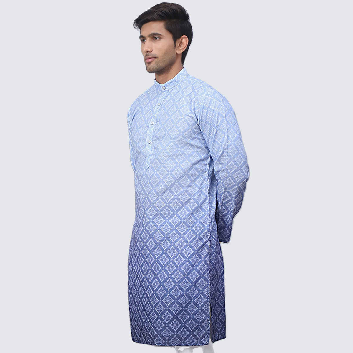 Jompers Men Kurta Only Ko 5074Blue S