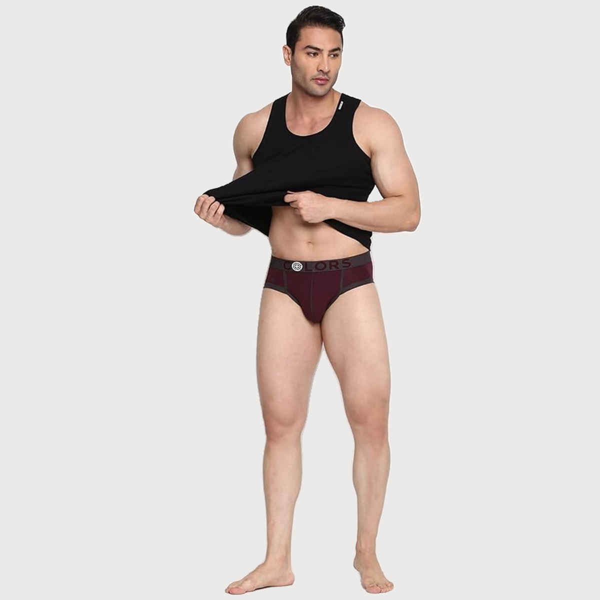 Rupa Colors Men's Mini Brief | Style 107 Wine - M | 85 cm