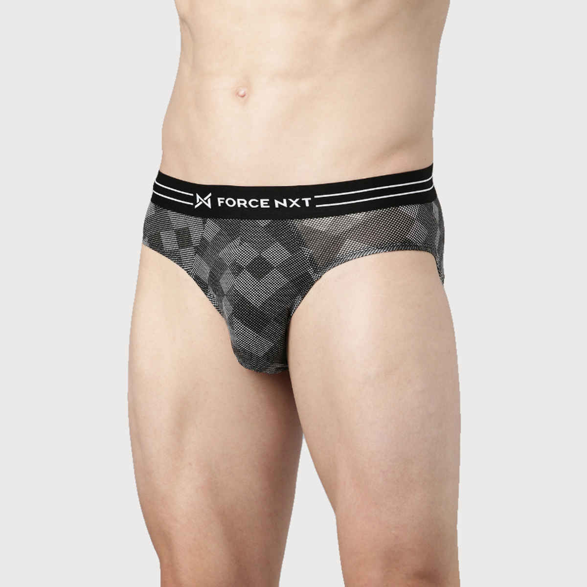 Force Nxt Men's Ultrasoft Micromodal Four Way Stretch Printed Brief | Assorted - XL