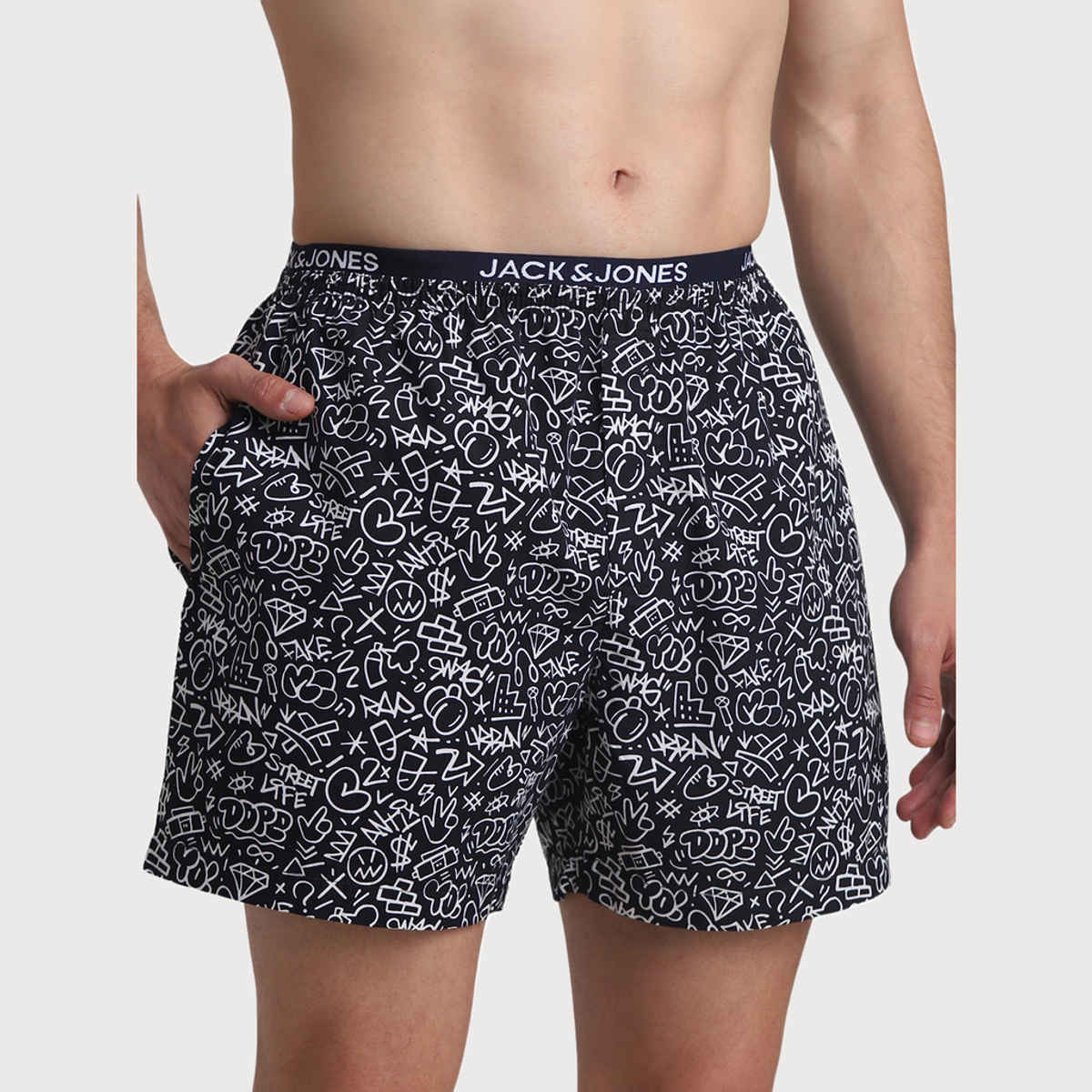 JACK & JONES Men's Street Life Boxer | Navy Blazer - L