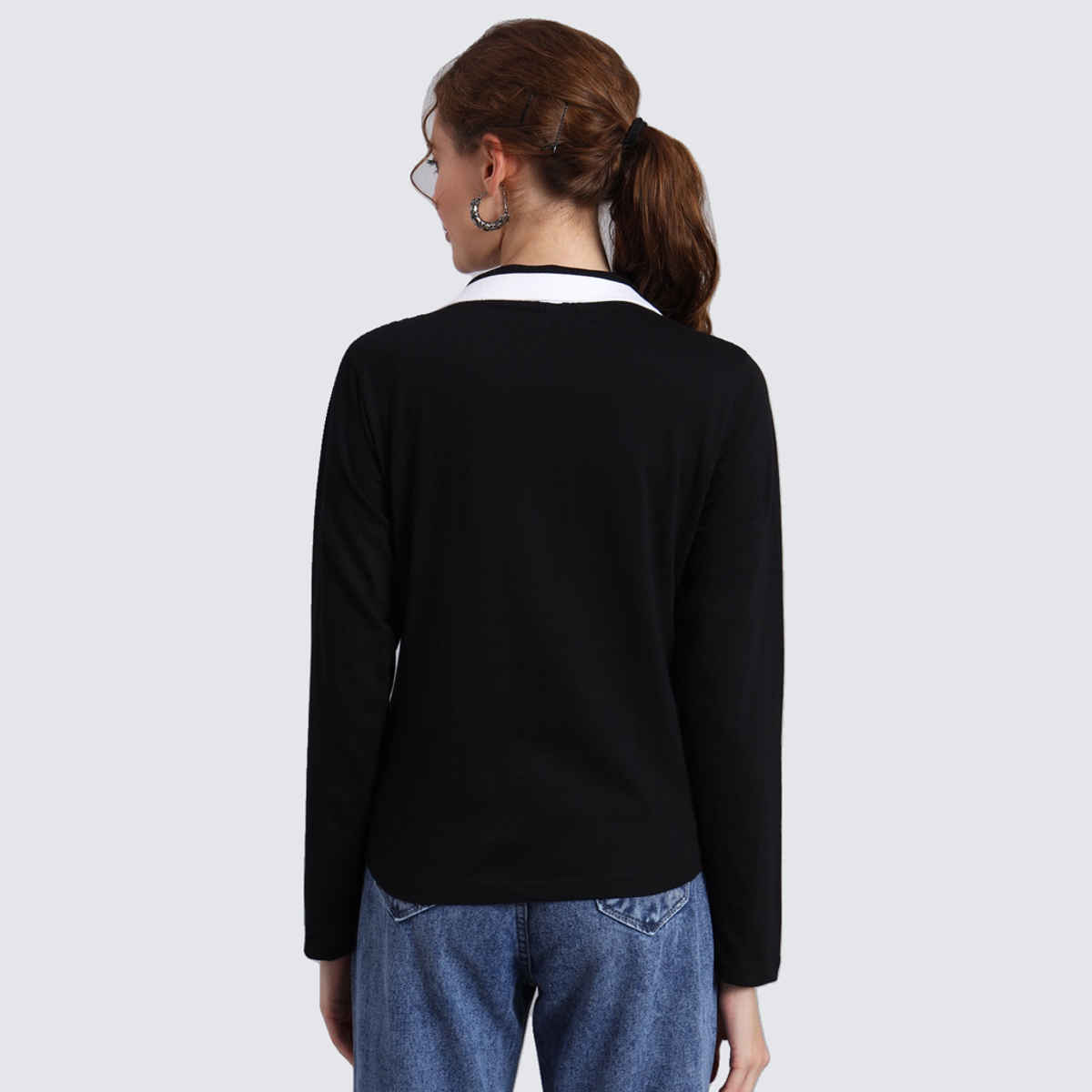 The Dry State Women's Black T-shirts WTSH | 1565A | XL
