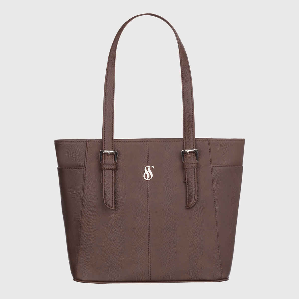 Fostelo Women's Vegan Leather Charlotte Handbags Shoulder Hobo Bag Ladies Purse | Brown | Large