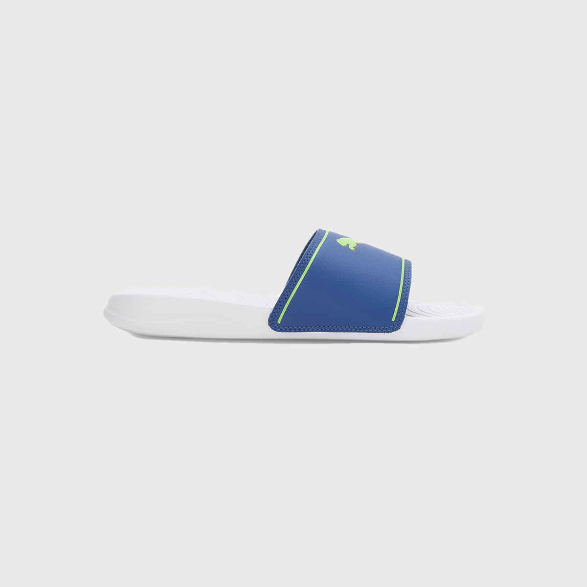 Puma Marine Unisex Slides | White-New Navy-Fizzy Apple | Size - UK 8