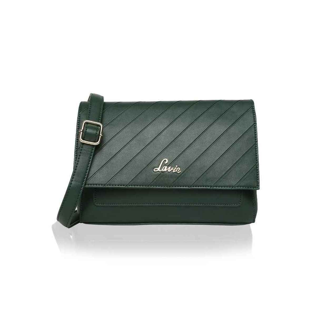 Lavie Women's Becca Polyester Sling Bag | Small | Dark Green