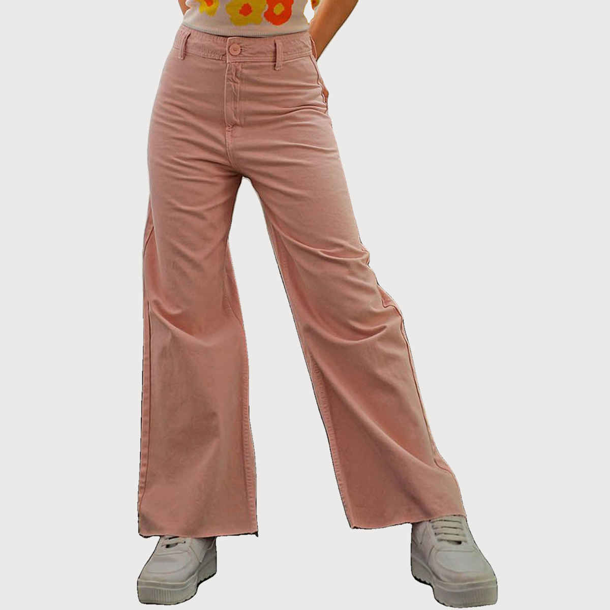 Freehand Women's High Rise Clean Look Bootcut Patch Pocket Over Dyed Jeans | Pink - 28